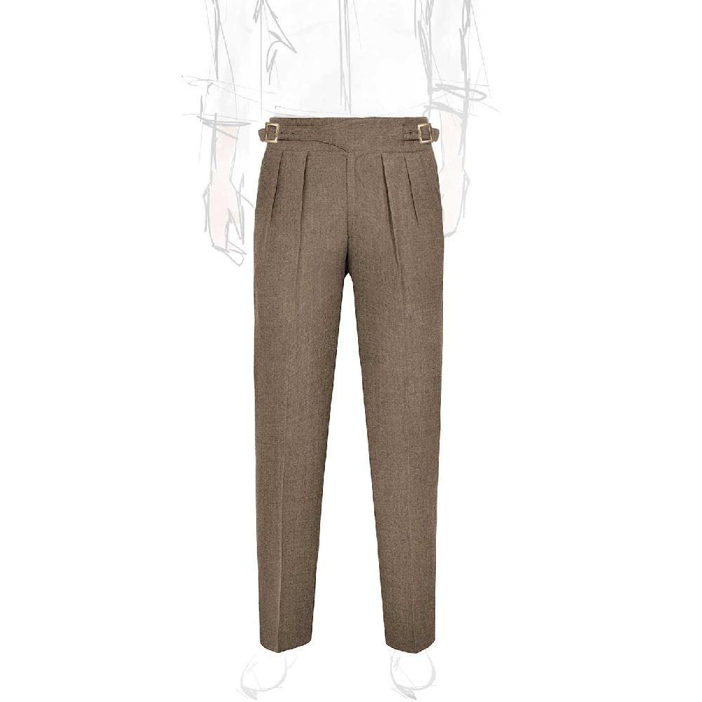 Rubinacci Pantalone manny in flanella sabbia limited edition Super Saving Price