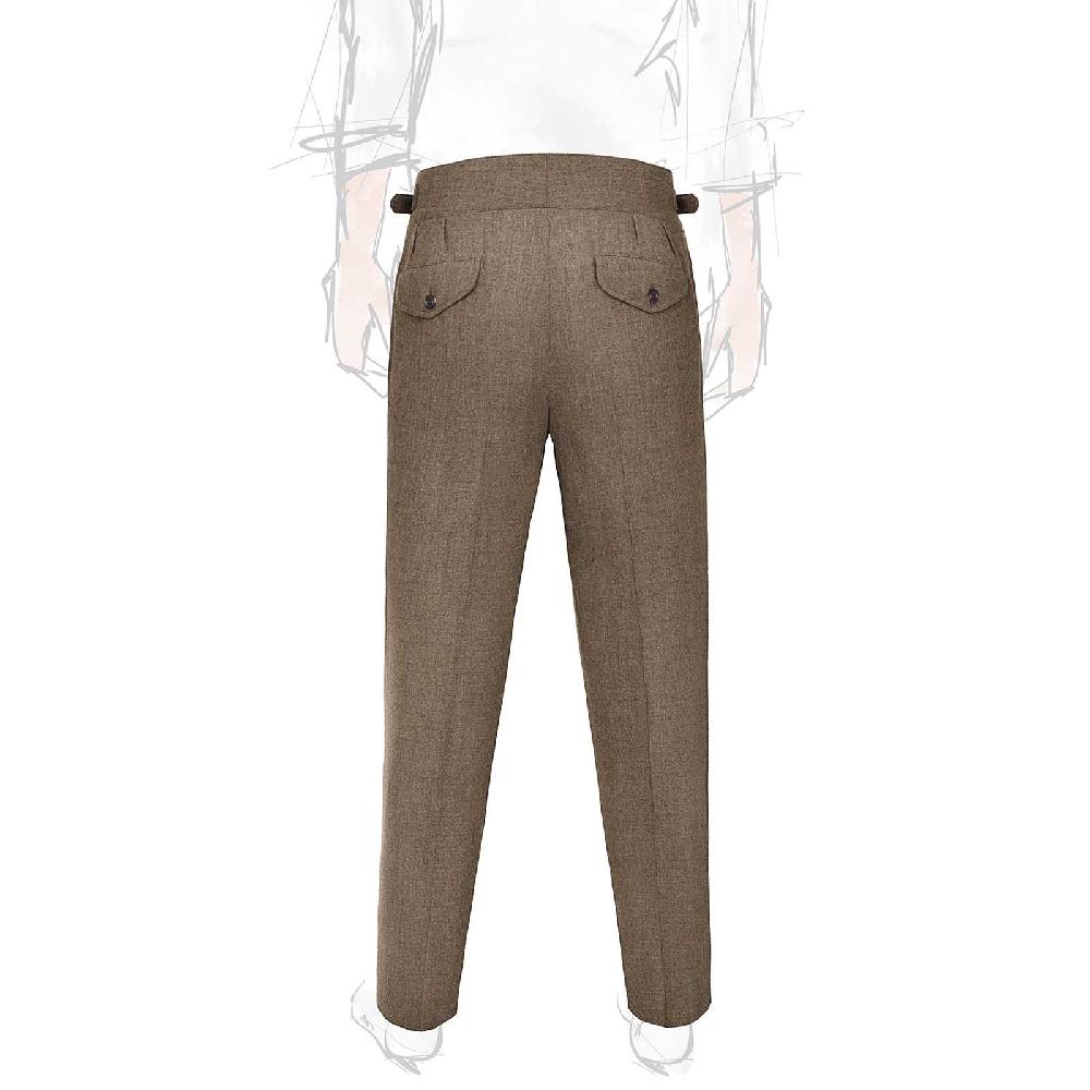 Rubinacci Pantalone manny in flanella sabbia limited edition Super Saving Price
