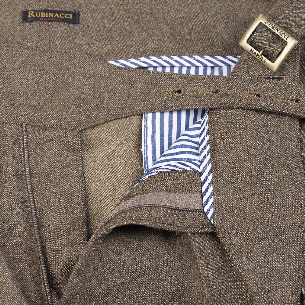 Rubinacci Pantalone manny in flanella sabbia limited edition Super Saving Price