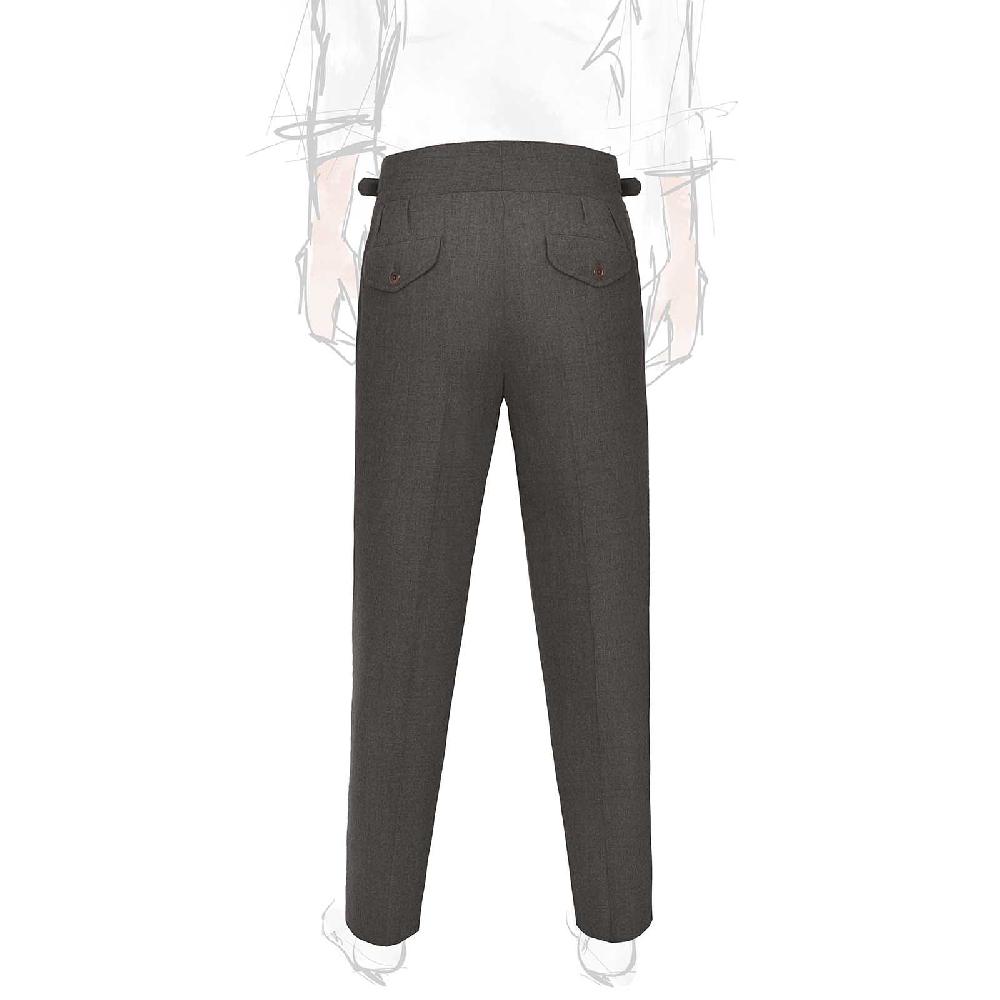Rubinacci Pantalone manny in flanella tortora limited edition Offerta settimanale