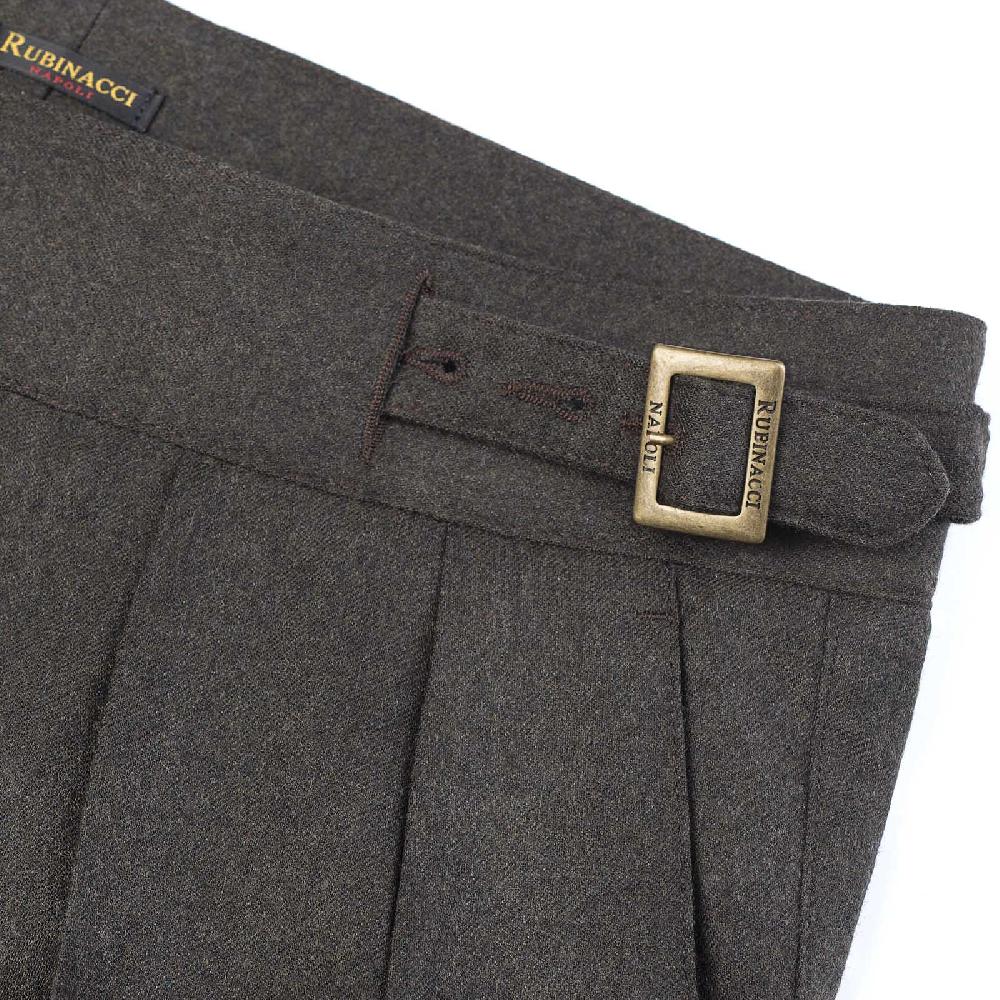 Rubinacci Pantalone manny in flanella tortora limited edition Offerta settimanale