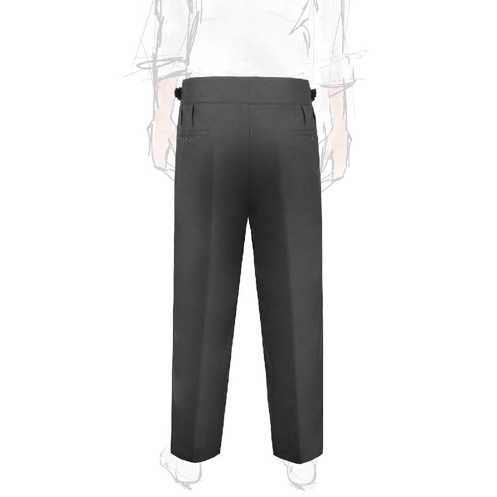 Rubinacci Pantalone manny in flanella grigio scuro Ritorno libero