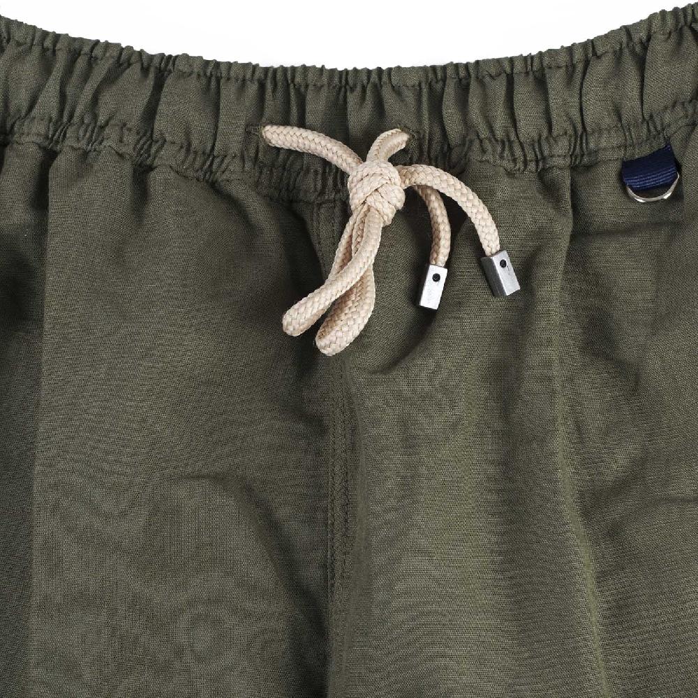 Rubinacci Costume da bagno verde in lino e cotone Ultimi tre giorni