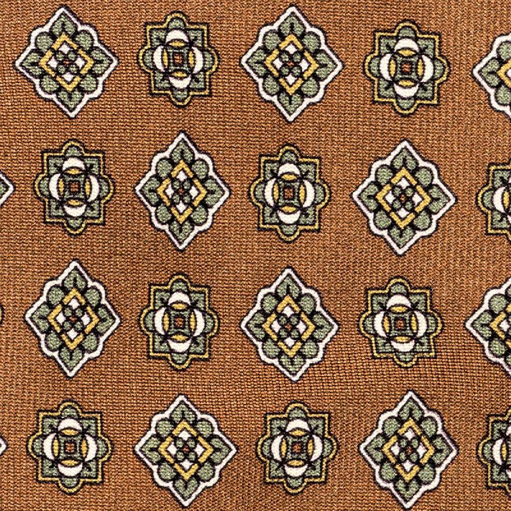 Rubinacci Cravatta in twill di seta con stampa geometrica beige Only for today