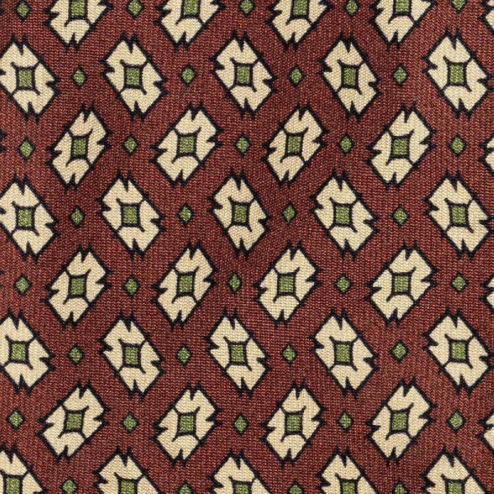Rubinacci Cravatta in twill di seta con stampa geometrica bordeaux Fino al 55% di sconto