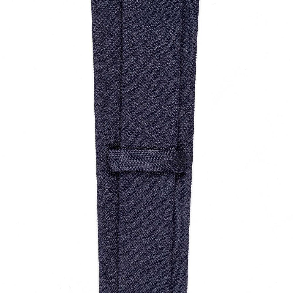 Rubinacci Cravatta in garza di seta blu navy Pezzi Unici