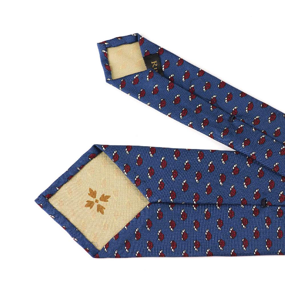 Rubinacci Cravatta in twill di seta con stampa tartaruga rossa Fino Al -60%