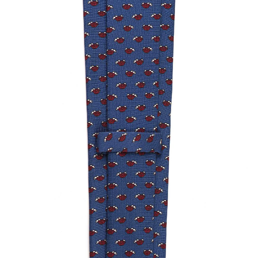Rubinacci Cravatta in twill di seta con stampa tartaruga rossa Fino Al -60%