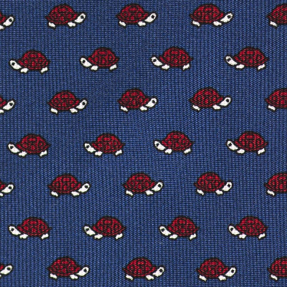 Rubinacci Cravatta in twill di seta con stampa tartaruga rossa Fino Al -60%