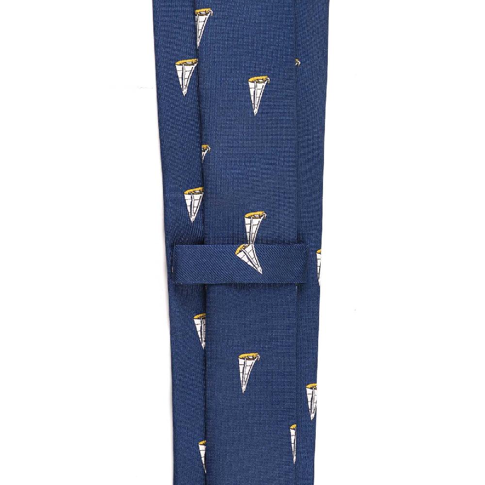 Rubinacci Cravatta in twill di seta con stampa vela gialla Shopping Online