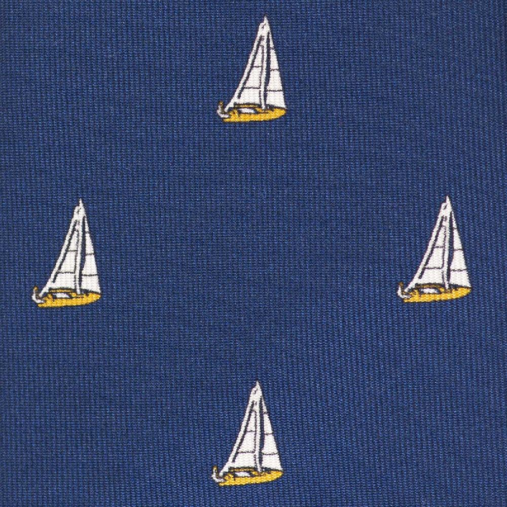 Rubinacci Cravatta in twill di seta con stampa vela gialla Shopping Online