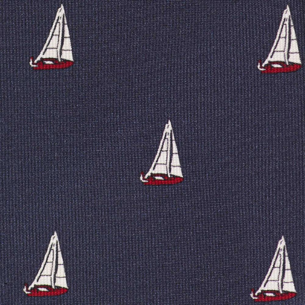 Rubinacci Cravatta in twill di seta con stampa vela rossa Prezzo Ridotto