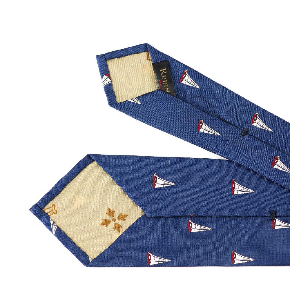 Rubinacci Cravatta in twill di seta con stampa vela rossa Convenienza