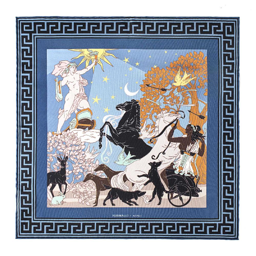 Rubinacci Pochette Artemide e Apollo blu Hotsell
