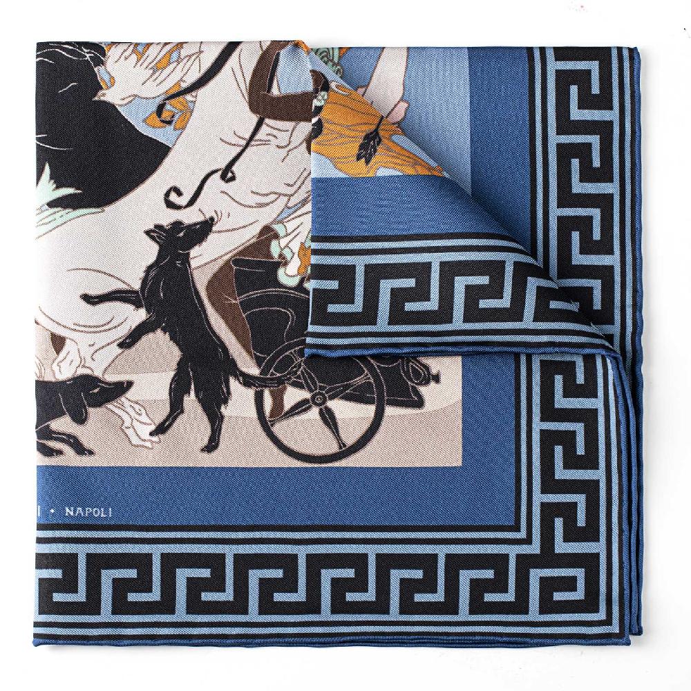 Rubinacci Pochette Artemide e Apollo blu Hotsell