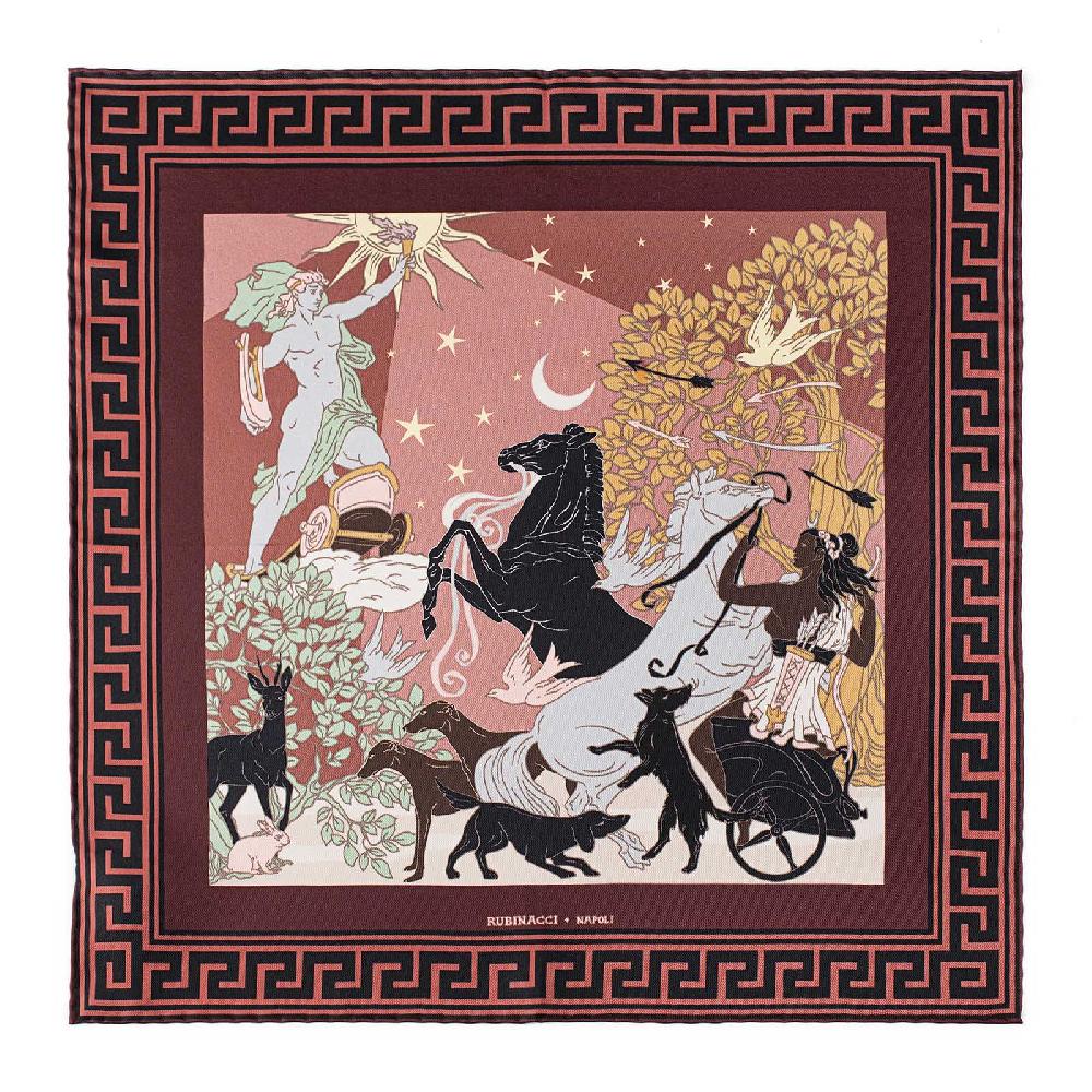 Rubinacci Pochette Artemide e Apollo bordeaux Saldi Di Fabbrica