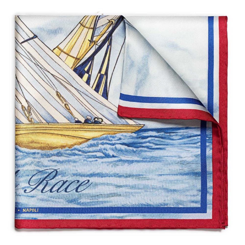 Rubinacci Pochette match race american magic team bluette Negozio