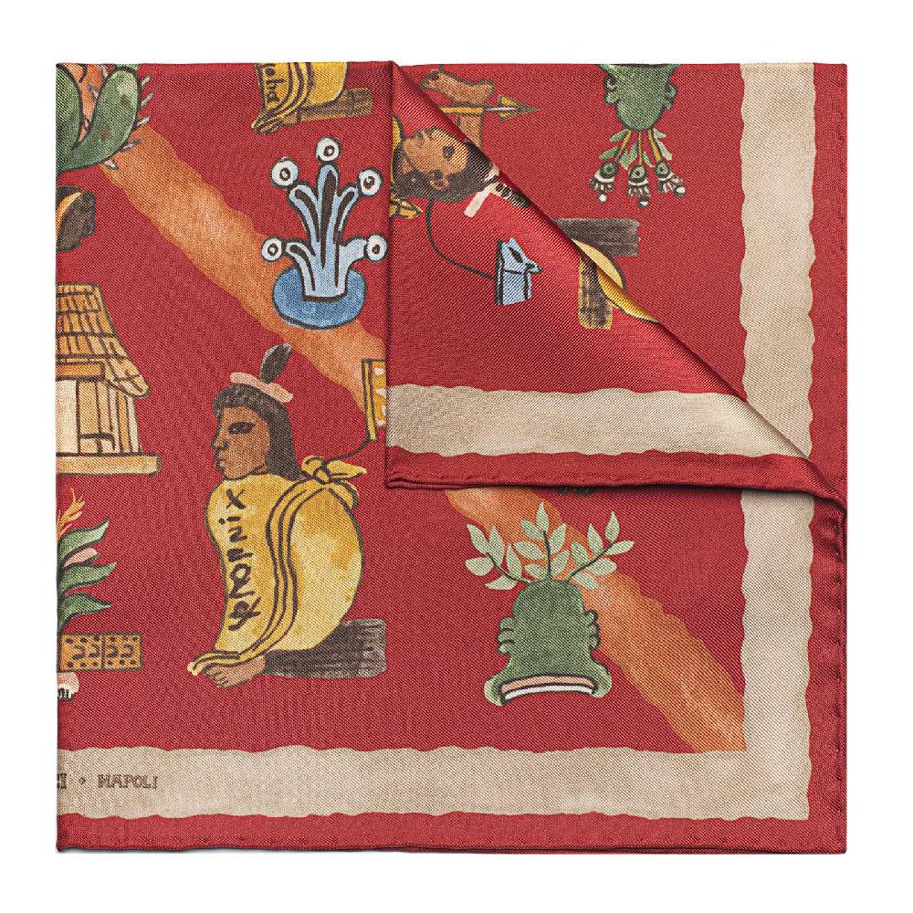 Rubinacci Pochette mendoza rosso Negozio online di fabbrica
