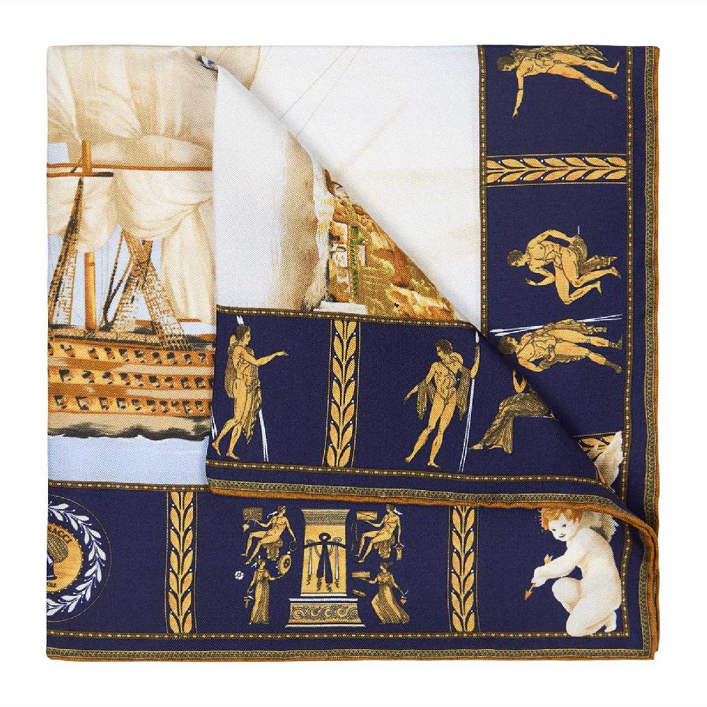 Rubinacci Pochette victory navy blu Offerta speciale