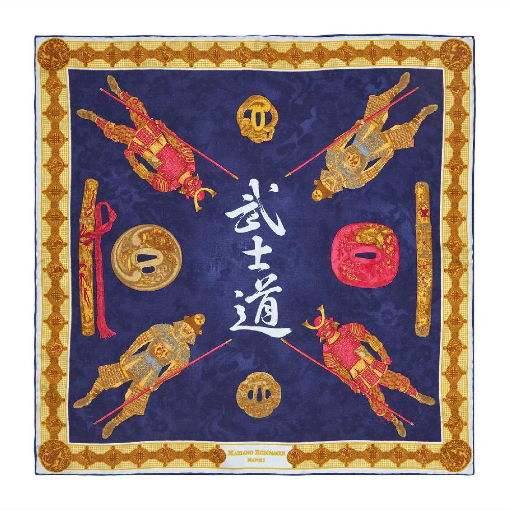 Rubinacci Pochette samurai blu notte Shopping online