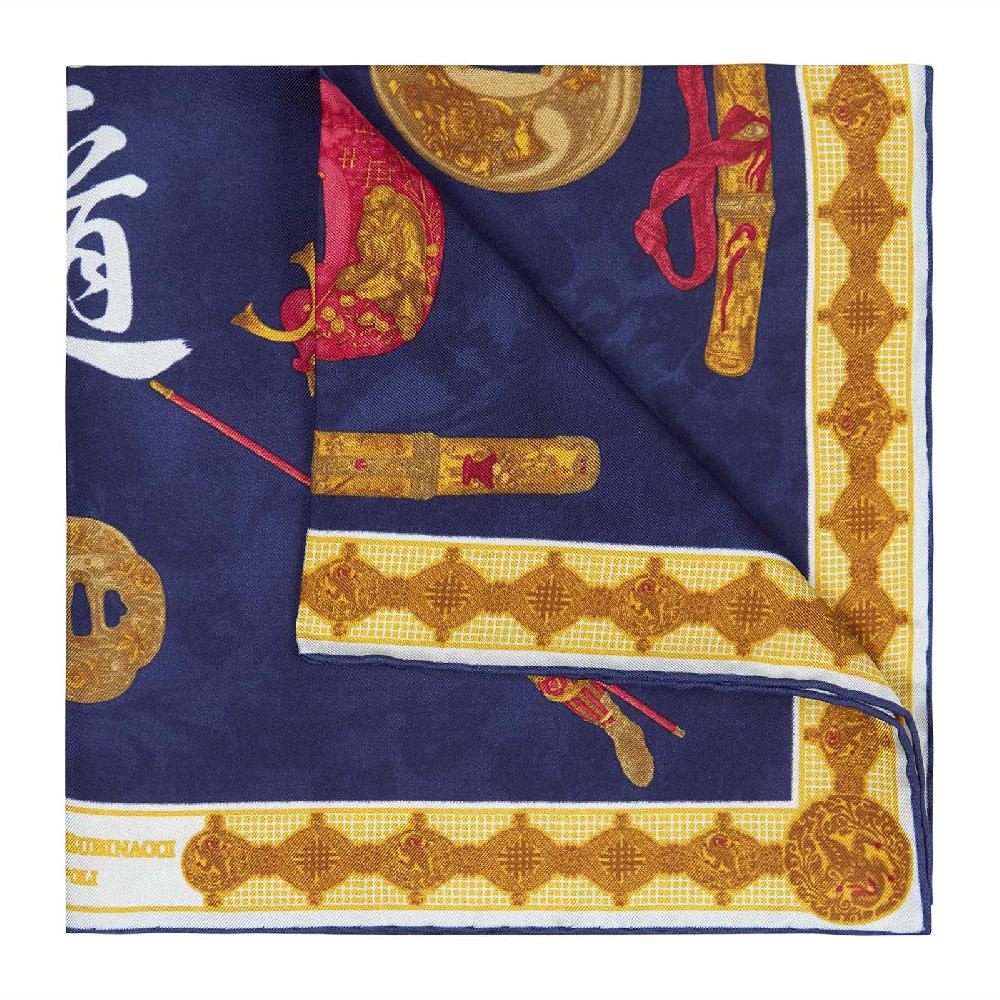 Rubinacci Pochette samurai blu notte Shopping online