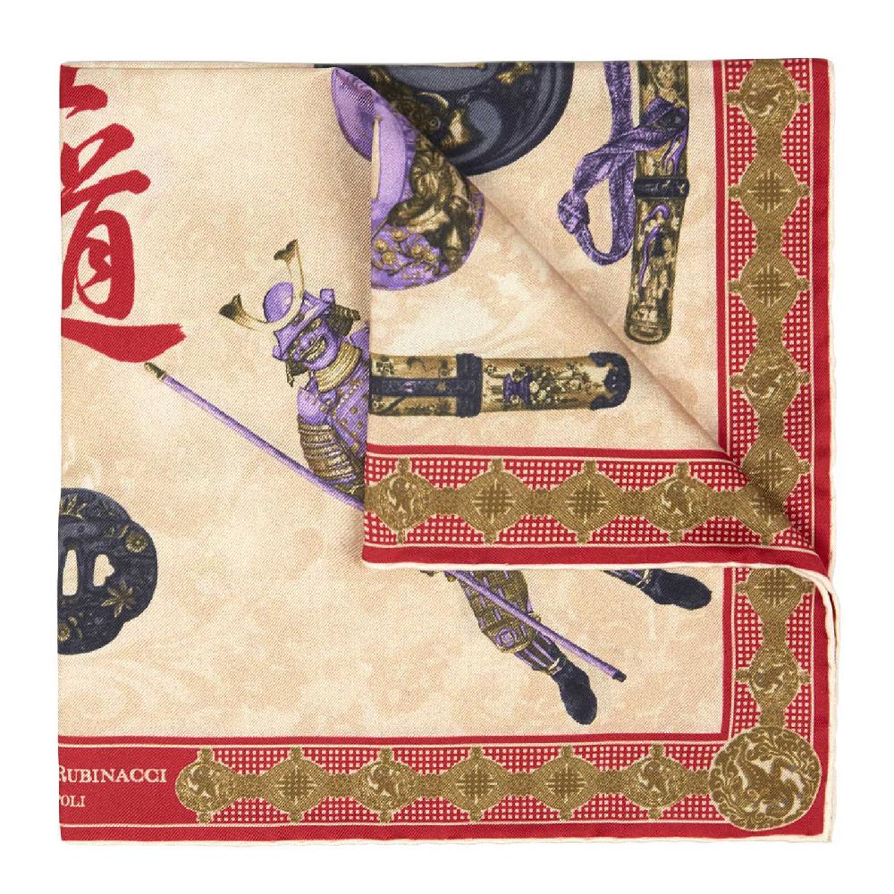 Rubinacci Pochette samurai rosso Offerta esclusiva