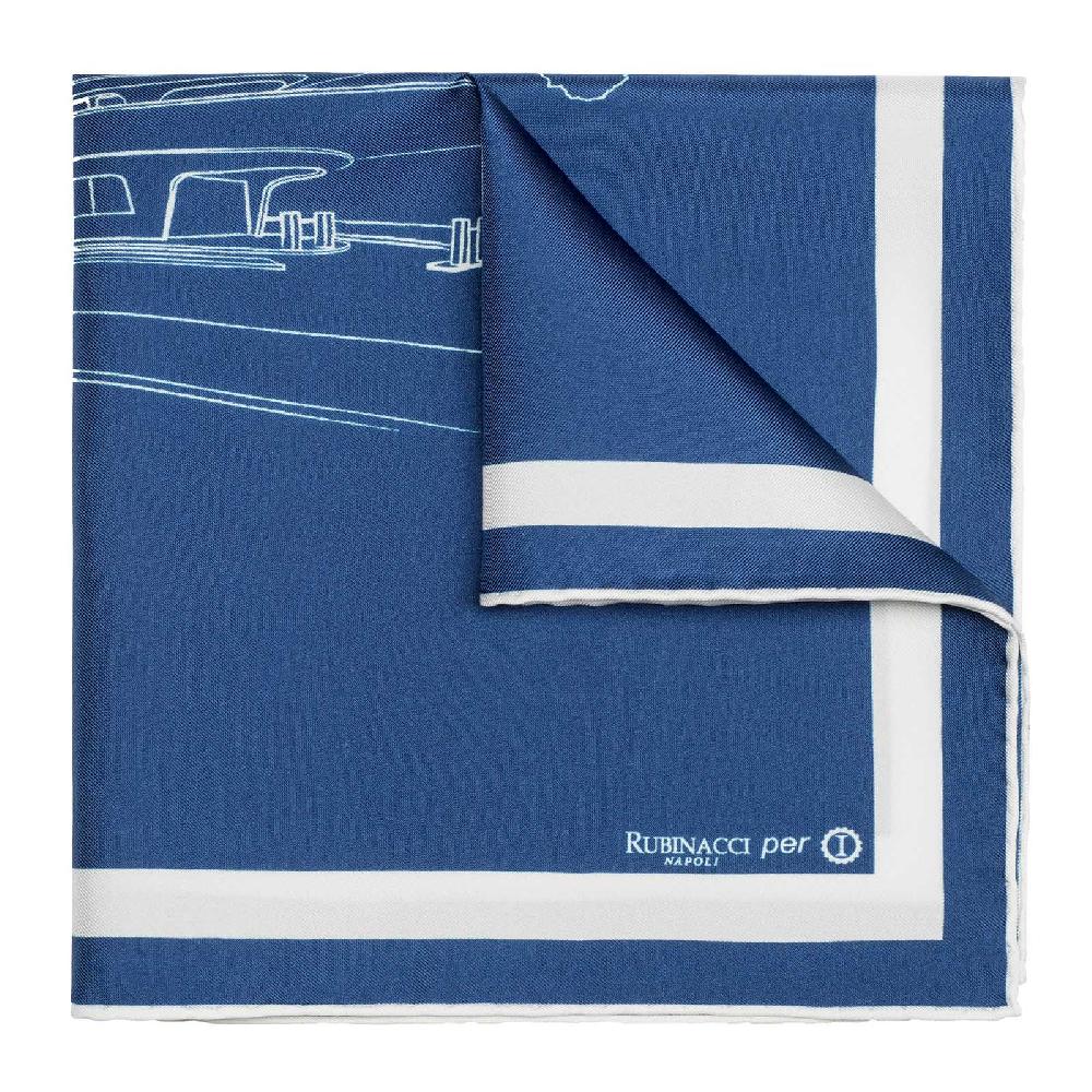 Rubinacci Pochette garage italia blu navy Offerta Pasqua