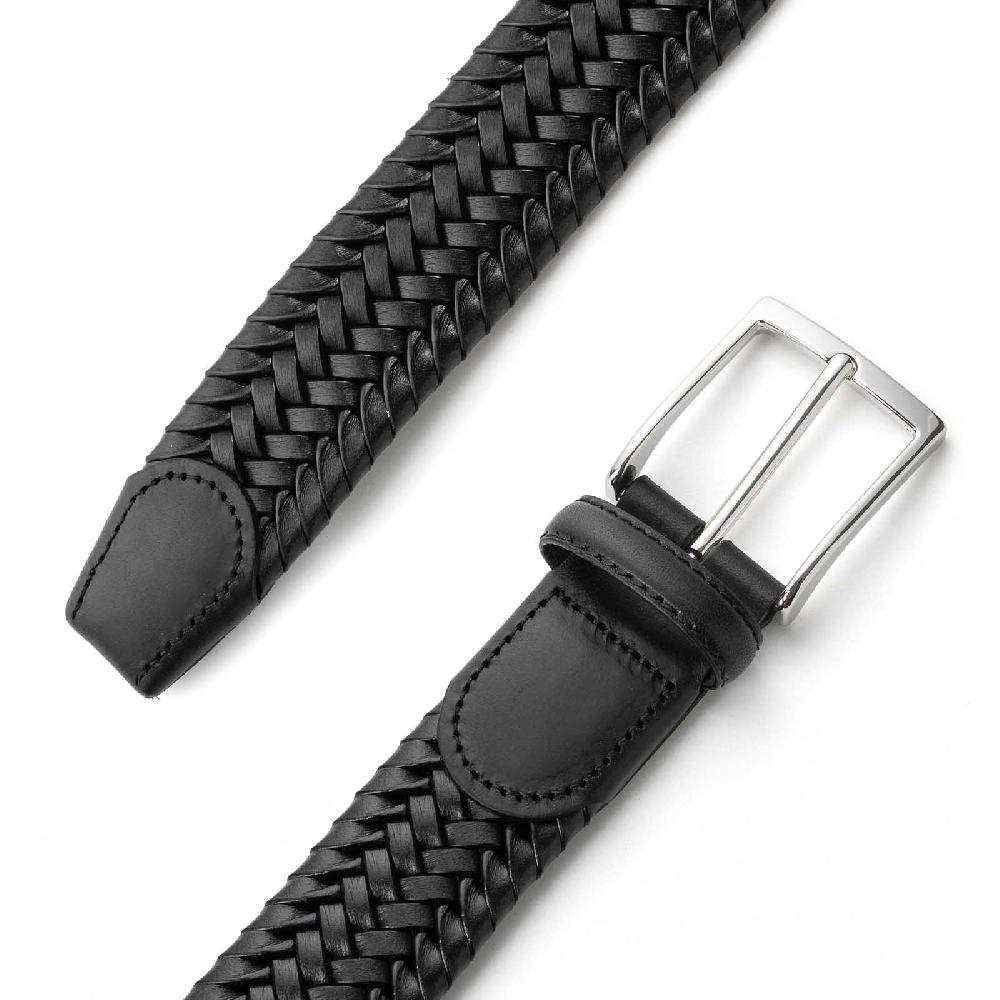 Rubinacci Cintura intrecciata cuoio nero Lightning offer