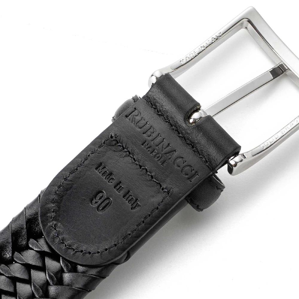 Rubinacci Cintura intrecciata cuoio nero Lightning offer