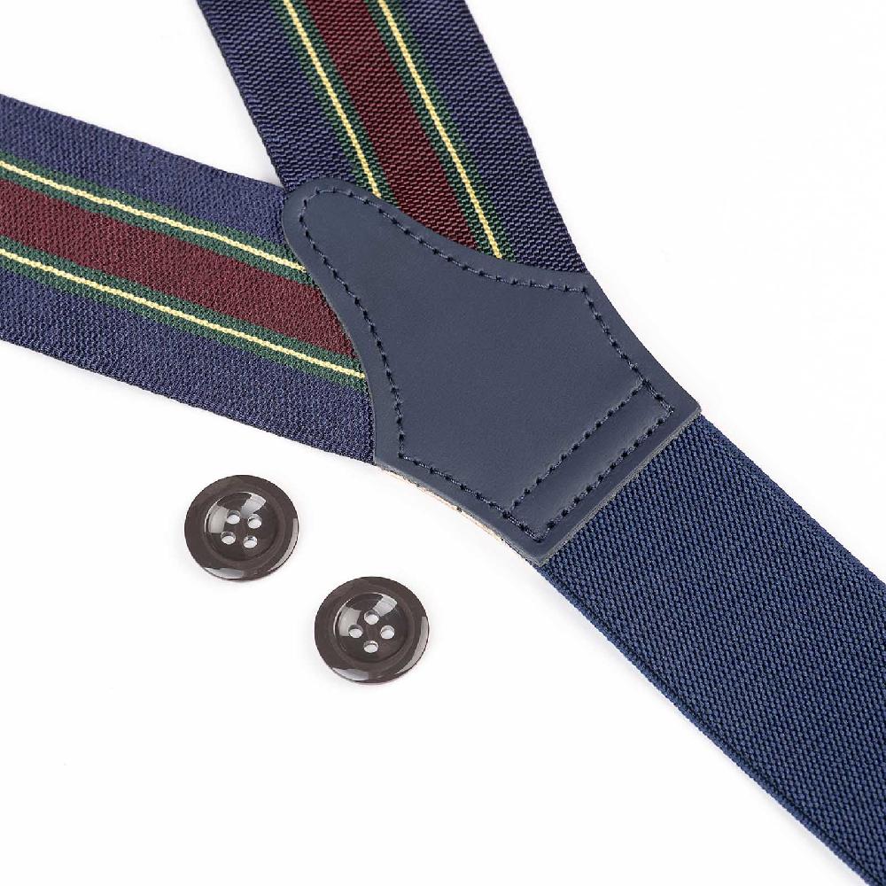 Rubinacci Bretelle rigate blu verde e vino Prezzo basso