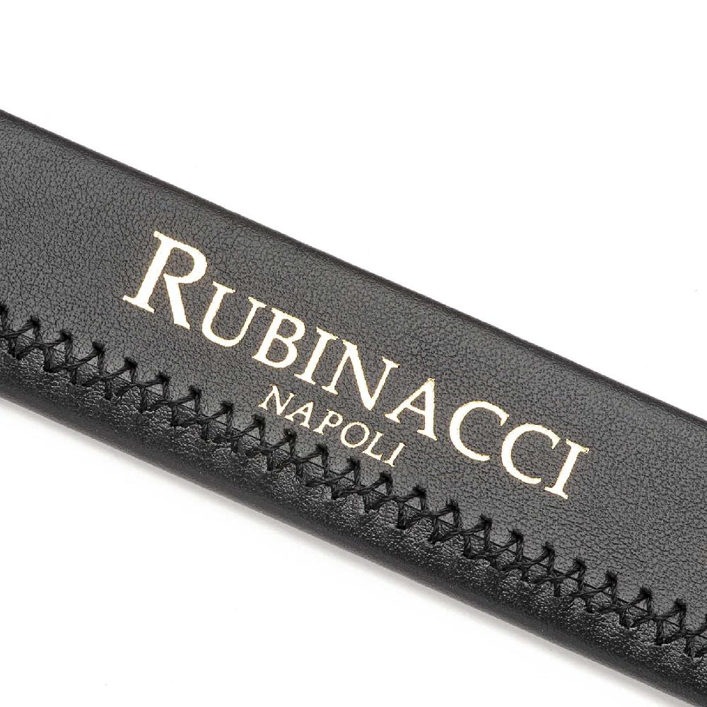 Rubinacci Cintura tubolare in vitello nappato nero Latest stili