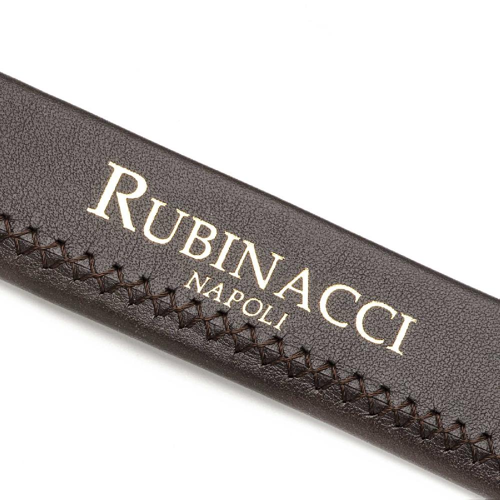 Rubinacci Cintura tubolare vitello nappato testa di moro Ultimi due giorni