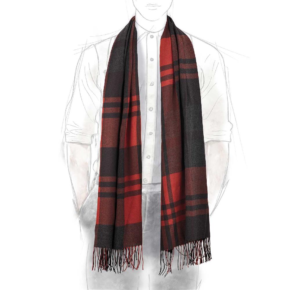 Rubinacci Sciarpa tartan rosso Super sconto
