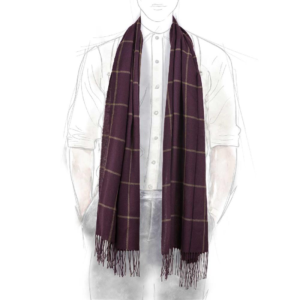 Rubinacci Sciarpa quadri bordeaux 50% di sconto con spedizione gratuita