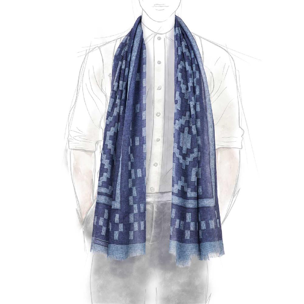 Rubinacci Stola berbera jeans Esporta salva