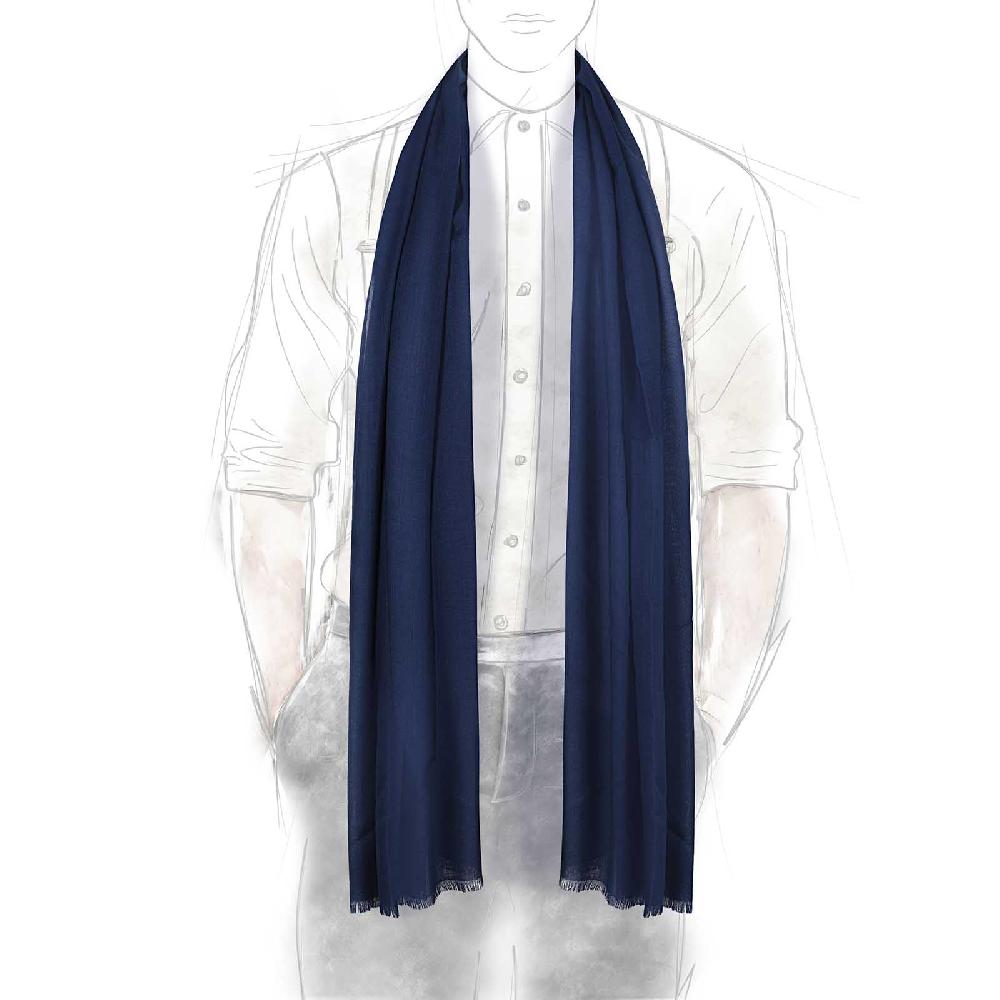 Rubinacci Sciarpa in cashmere blu indaco Sconti questo mese
