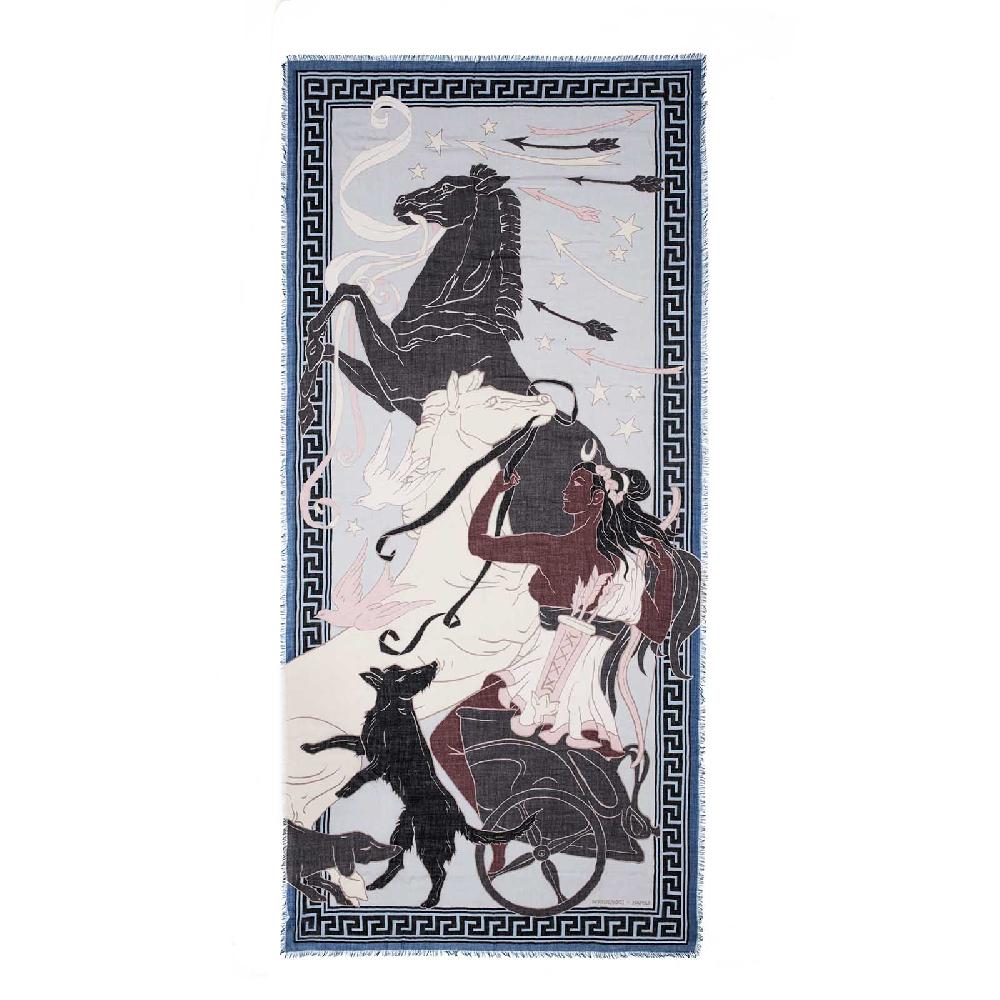 Rubinacci Stola Artemide e Apollo blu Consegna Veloce