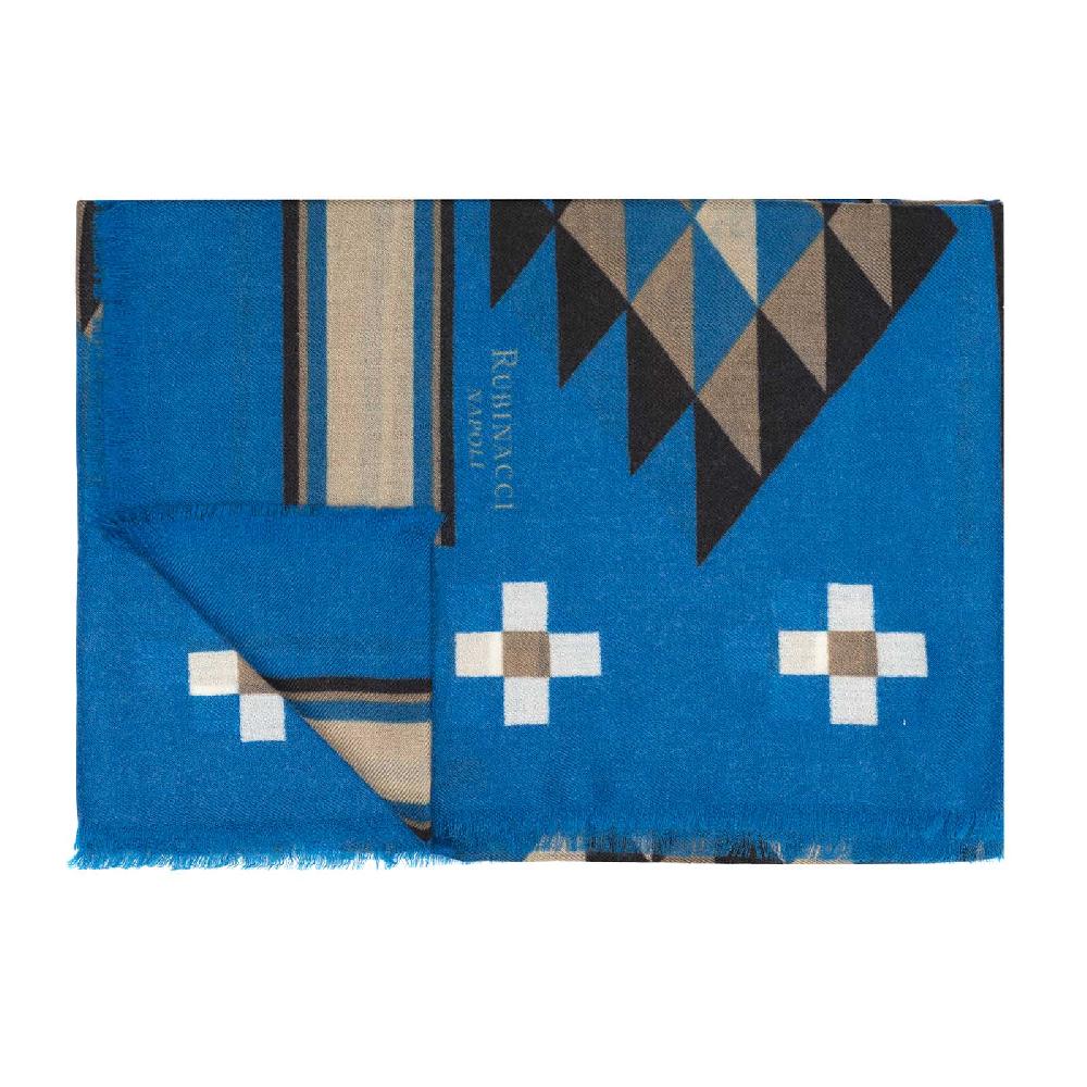 Rubinacci Sciarpa geometrico bluette Promozione Limitata