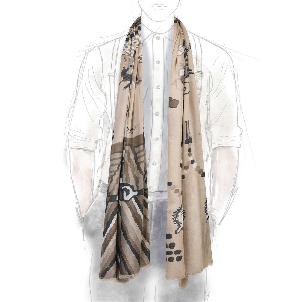 Rubinacci Sciarpa drago beige Affare Del Giorno