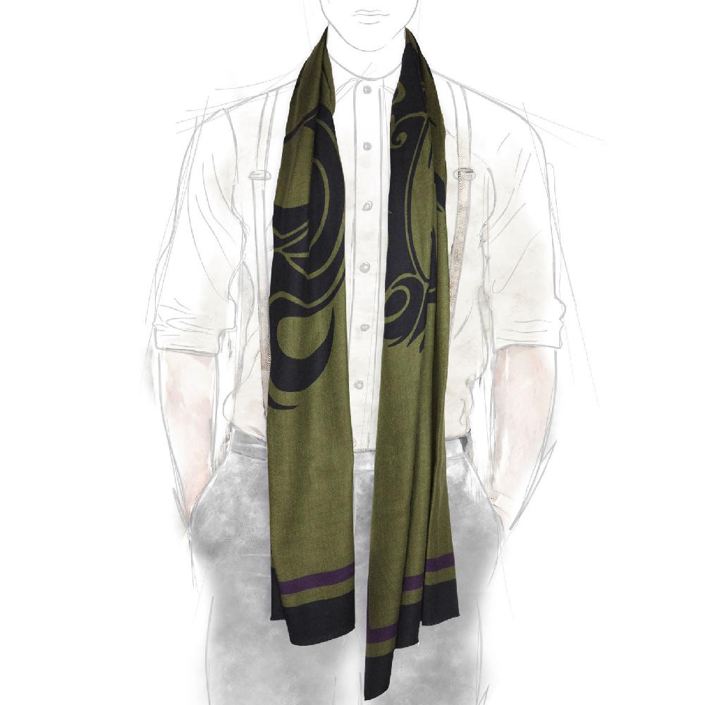 Rubinacci Sciarpa cavallo verde militare Prezzo Ridotto