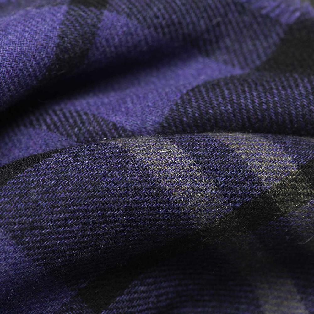 Rubinacci Sciarpa quadri verde e viola Sottocosto