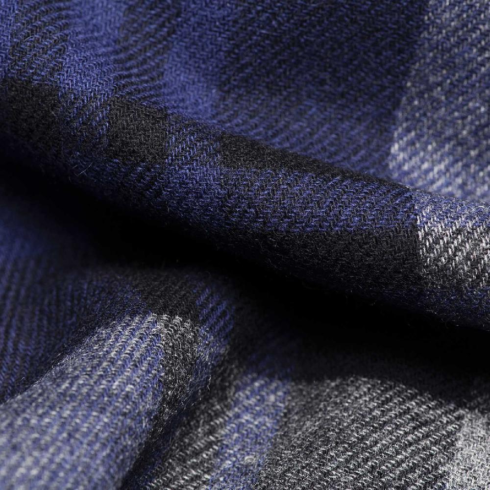 Rubinacci Sciarpa quadri grigio e blu Presa