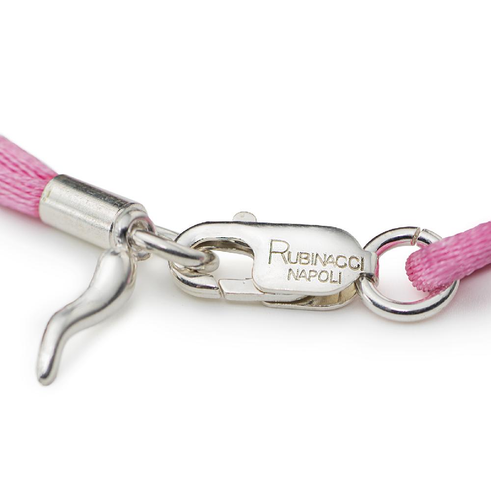 Rubinacci Braccialetto ruby in seta rosa Online
