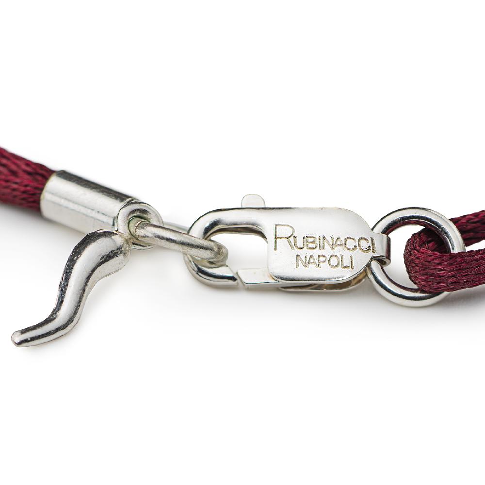 Rubinacci Braccialetto ruby in seta bordeaux Outlet