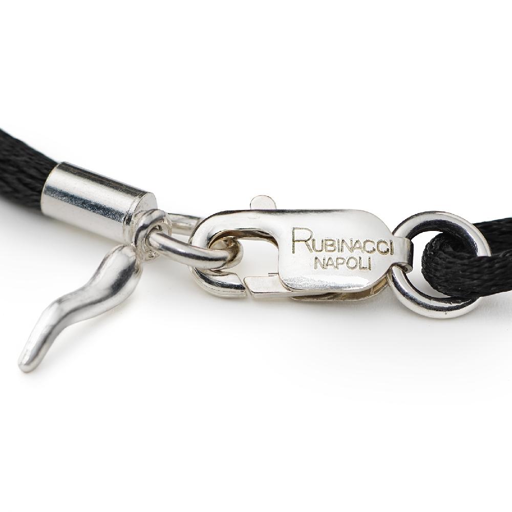 Rubinacci Braccialetto ruby in seta nero Offerte