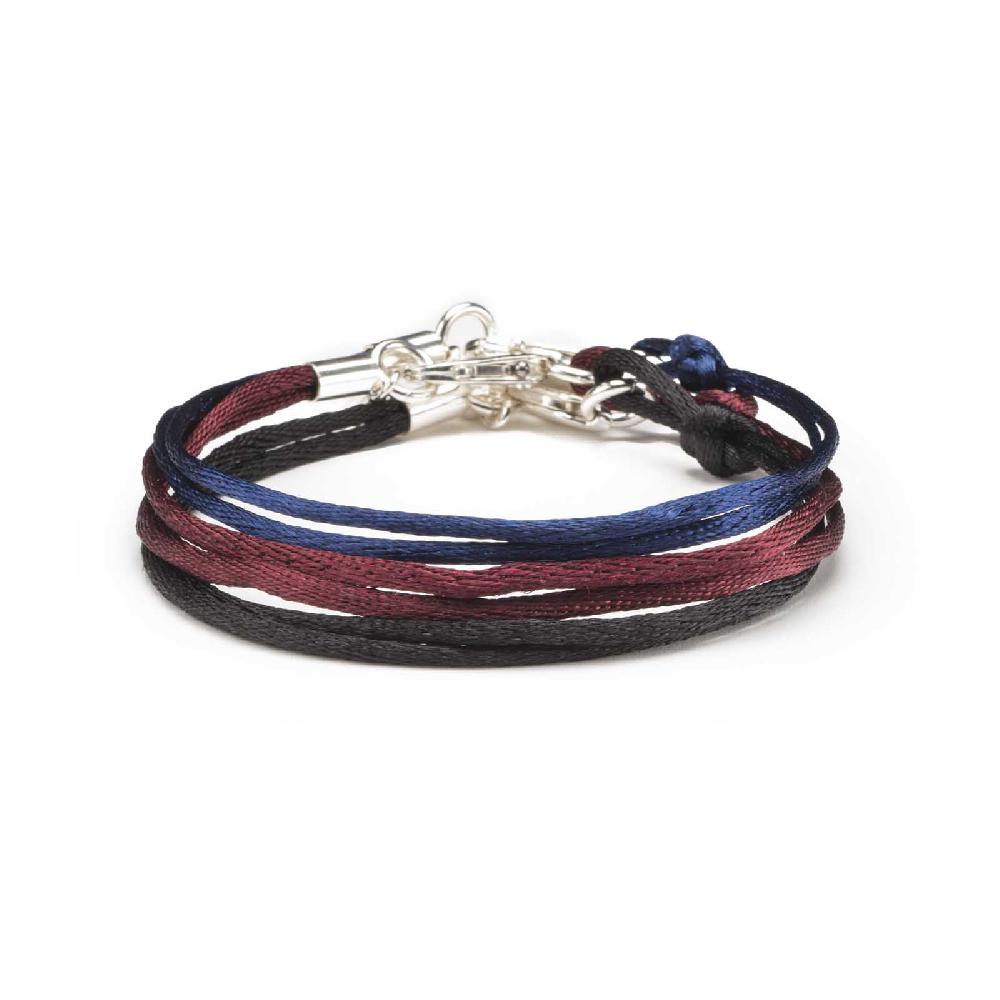 Rubinacci Braccialetto ruby in seta bluette Hotsell