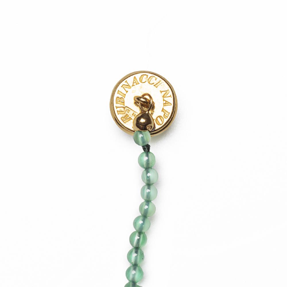 Rubinacci Bottone da bavero ruby in agata verde Vendita Calda