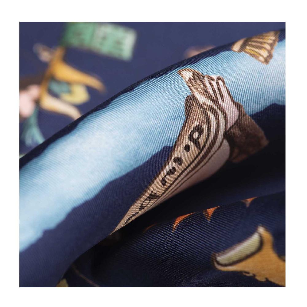 Rubinacci Foulard mendoza blu Fornitura limitata