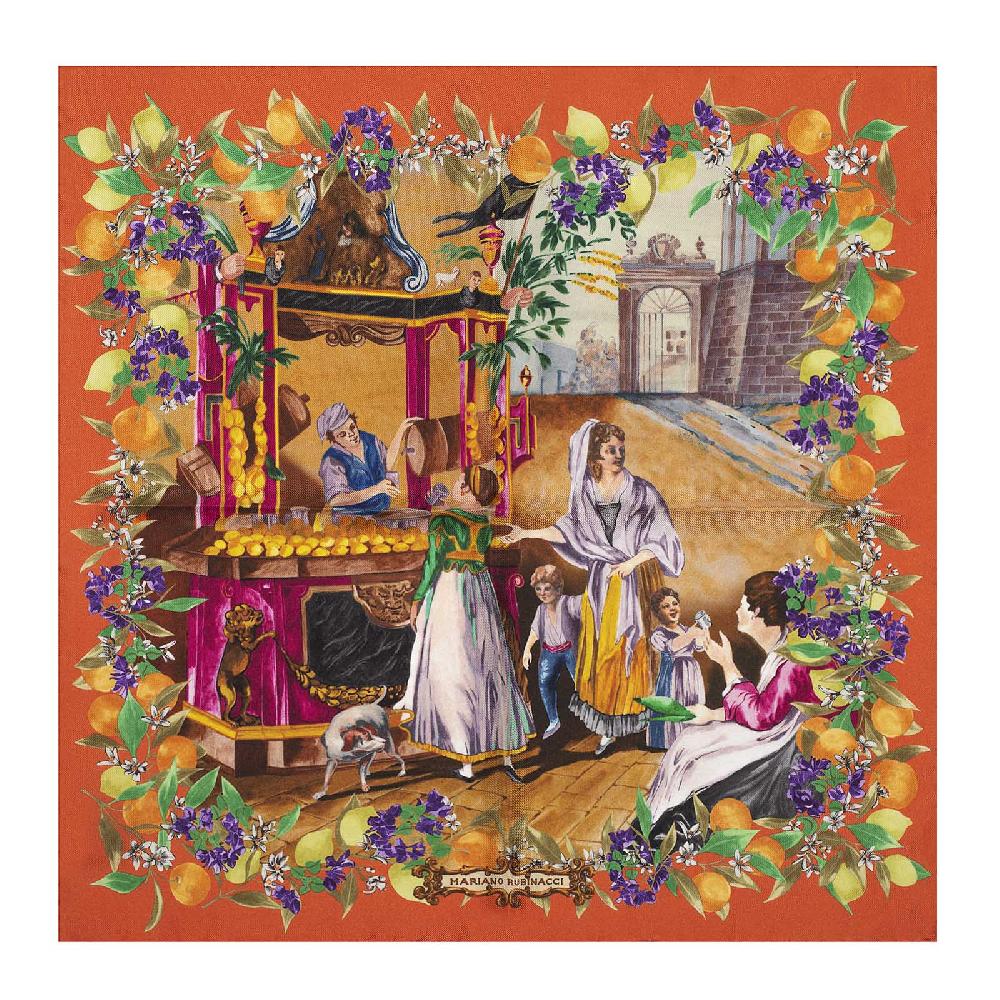Rubinacci Foulard acquafrescaio arancione Offerta esclusiva