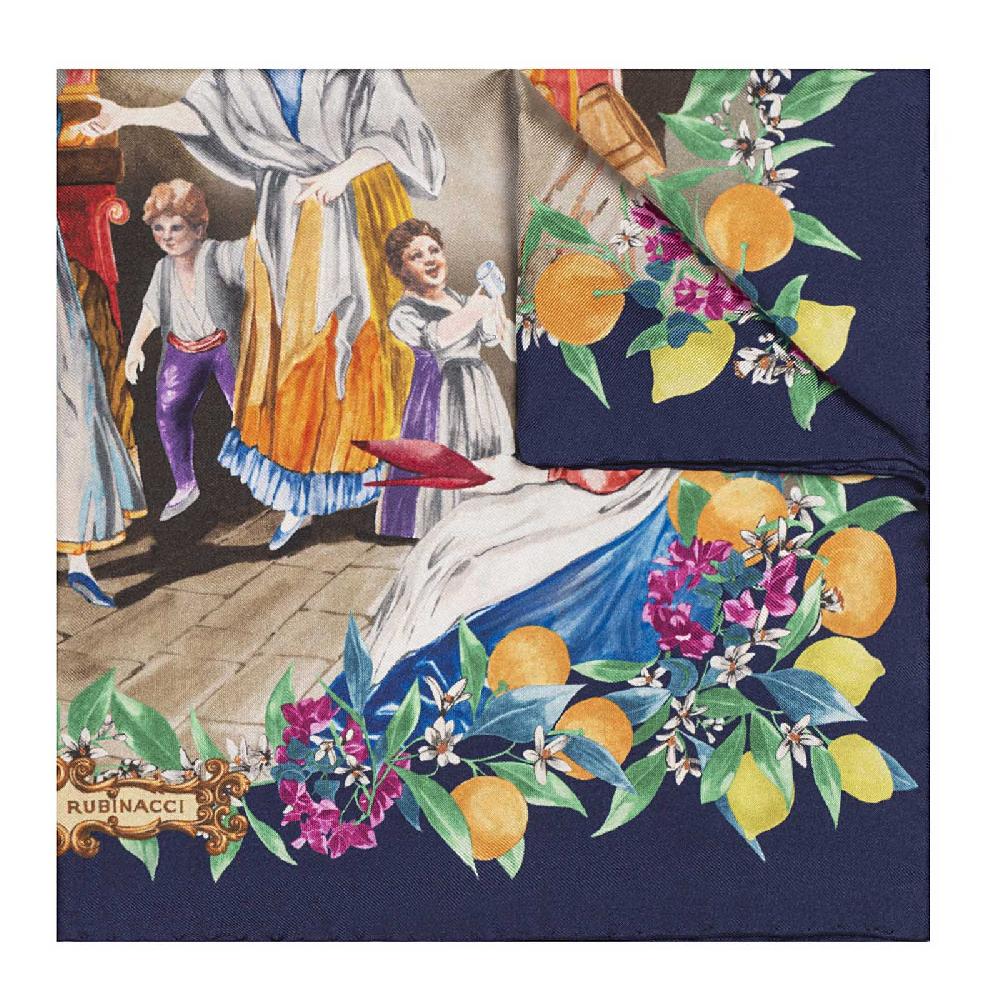 Rubinacci Foulard acquafrescaio blu Vendite stagionali
